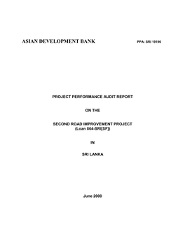 Project Performance Audit Report