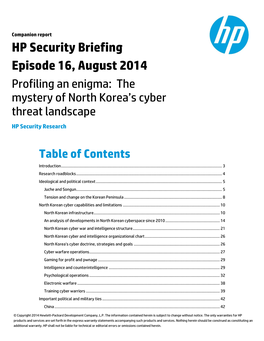 North Korea Security Briefing