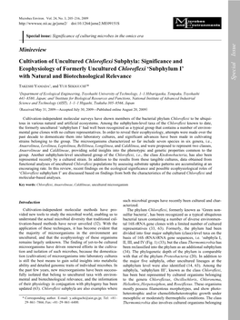 Special Issue: Significance of Culturing Microbes in the Omics Era