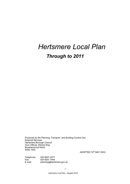 BD01 Hertsmere Local Plan 2003