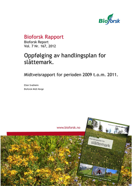 BIOFORSK RAPPORT Nr