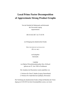 Local Prime Factor Decomposition of Approximate Strong Product Graphs