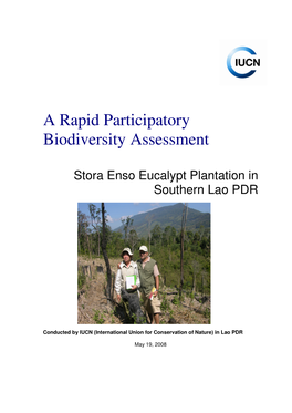 A Rapid Participatory Biodiversity Assessment