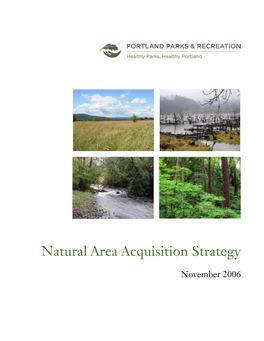 Natural Area Acquisition Strategy