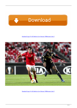 Standard Liege Vs SL Benfica Live Stream Fbstreams Link 2