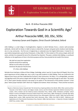 Exploration Towards God in a Scientific Age