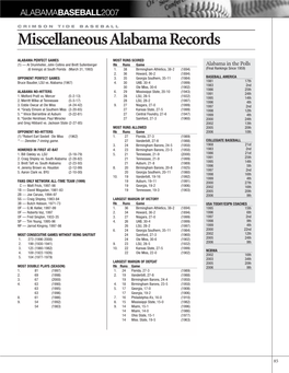 Miscellaneous Alabama Records