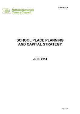 School Place Planning and Capital Strategy June 2014