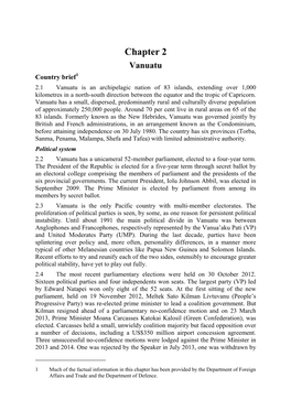 Report of the Parliamentary Delegation to Vanuatu and New Zealand by the Senate Foreign Affairs, Defence and Trade References Co