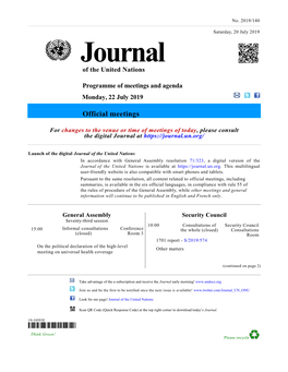 Journal Unit (E-Mail Journal@Un.Org; Tel