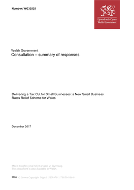 Consultation – Summary of Responses