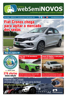 Fiat Cronos Chega Para Agitar O Mercado Dos Sedãs