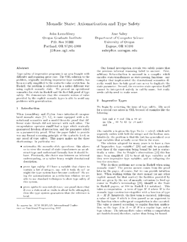 Monadic State: Axiomatization and Type Safety