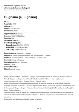 Bugnano (E Lugnano)