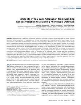 Adaptation from Standing Genetic Variation to a Moving Phenotypic Optimum