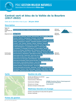 Contrat Vert Et Bleu De La Vallée De La Bourbre (2017-2022)