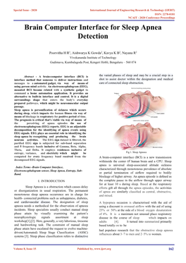 Brain Computer Interface for Sleep Apnea Detection