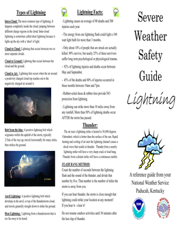 Lightning Lightning Facts: Intra-Cloud: the Most Common Type of Lightning