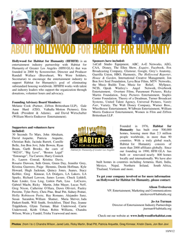 Hollywood for Habitat for Humanity