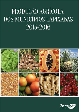 Produção Agrícola Dos Municípios Capixabas 2015-2016