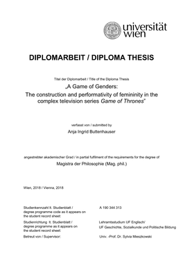 Diplomarbeit / Diploma Thesis