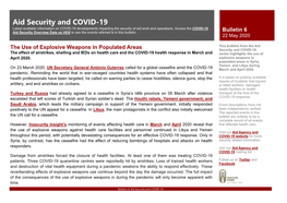 Aid Security and COVID-19 Latest Available Information on COVID-19 Developments Impacting the Security of Aid Work and Operations