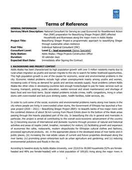 Terms of Reference