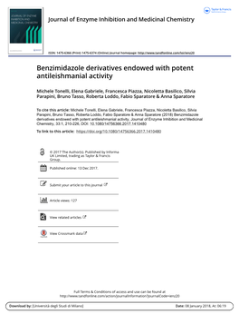 Benzimidazole Derivatives Endowed with Potent Antileishmanial Activity