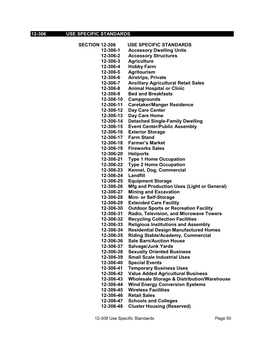 Section 12-306 Use Specific Standards