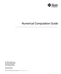 Numerical Computation Guide
