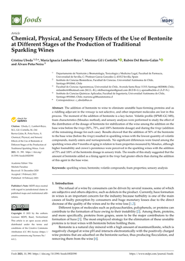 Chemical, Physical, and Sensory Effects of the Use of Bentonite at Different Stages of the Production of Traditional Sparkling Wines