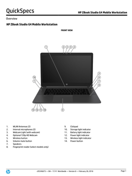 HP Zbook Studio G4 Mobile Workstation