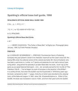 Spalding's Official Base Ball Guide, 1906