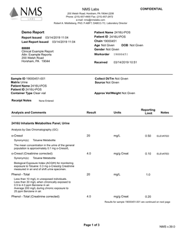 NMS Labs Demo Report