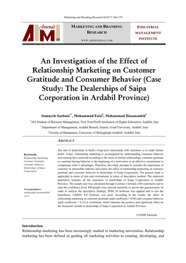 Case Study: the Dealerships of Saipa Corporation in Ardabil Province)