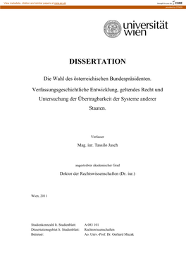 Dissertation