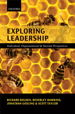 Exploring Leadership This Page Intentionally Left Blank ‘Exploring Leadership Is Both a Very Timely and Highly Relevant Book