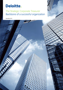 The Strategic Corporate Treasurer Backbone of a Successful Organization