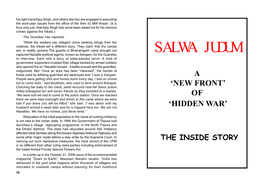 SALWA JUDUM Captured Naxalite Political Agents, Known As Sangam, for the Guardian to Interview