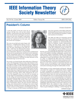 IEEE Information Theory Society Newsletter