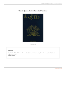 Read Ebook « Classic Queen: Guitar Recorded Versions