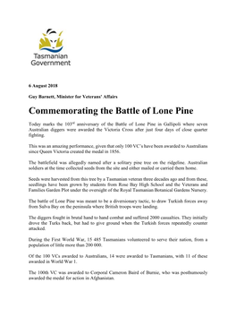 Commemorating the Battle of Lone Pine