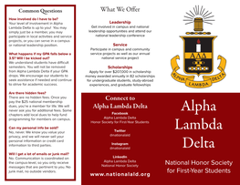 Alpha Lambda Delta If Your GPA Apply for Over $207,000 in Scholarship Drops