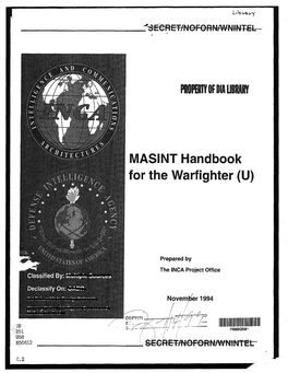 MASINT Handbook for the Warfighter (Redacted)