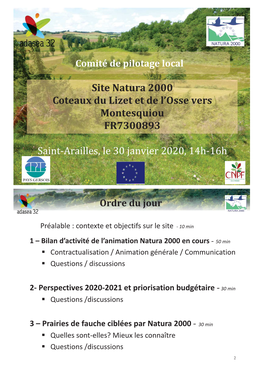 Site Natura 2000 Coteaux Du Lizet Et De L’Osse Vers Montesquiou FR7300893