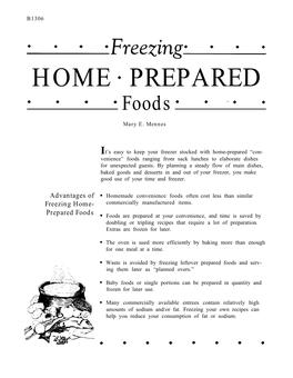 Freezing Home-Prepared Foods RP-4-93-3M-100-S