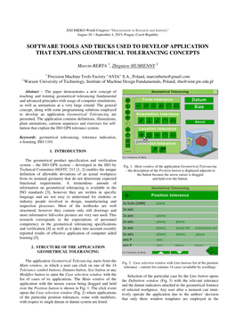 Software Tools and Tricks Used to Develop Application That Explains Geometrical Tolerancing Concepts