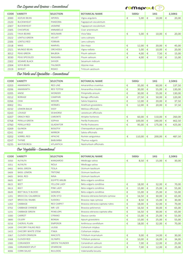 Our Vegetables - Conventional