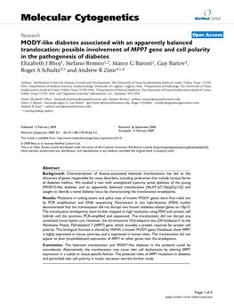 Molecular Cytogenetics Biomed Central