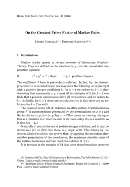 On the Greatest Prime Factor of Markov Pairs